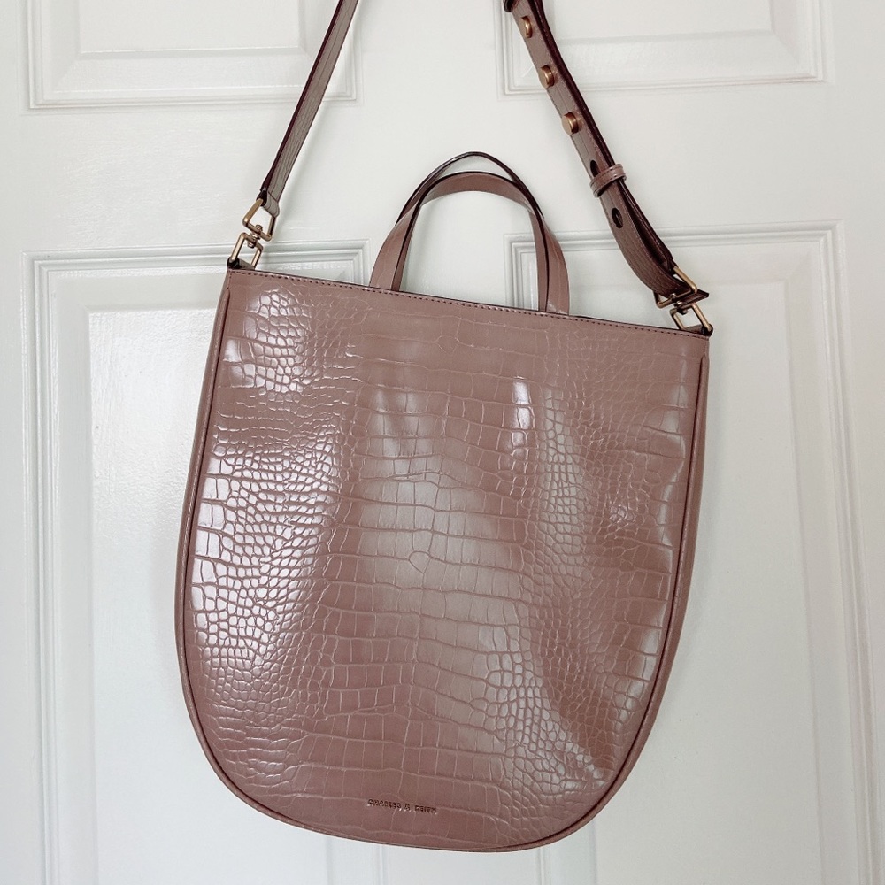 Charles & Keith two sided hobo tote